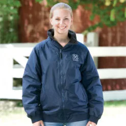 Personalized Fleece Lined Nylon Jacket -Deals Equestrian Supplies Store 16685 navy main