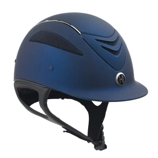 One K Defender Chrome Stripe Helmet -Deals Equestrian Supplies Store 27331 navymatte