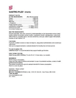 Gastro-Plex™ Paste -Deals Equestrian Supplies Store 28436 Label 102920