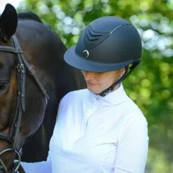 One K Avance Wide Brim Chrome Stripe Helmet