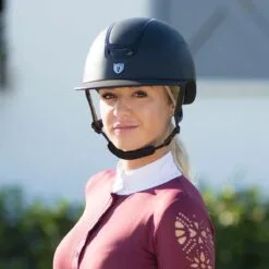 Tipperary Royal Gloss Wide Brim Helmet -Deals Equestrian Supplies Store 30944 black lifestyle 1