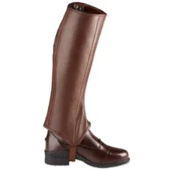 Eliza Leather Side Zip Half Chap By SmartPak -Deals Equestrian Supplies Store 31671 darkbrown 3